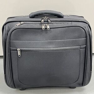 Brookstone Black Rolling Briefcase/Travel Bag
